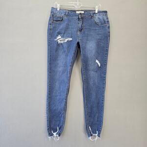 Great Smoky LA Blue Jean Jeggings Stretch Skinny Distressed Grunge Women Plus 1X